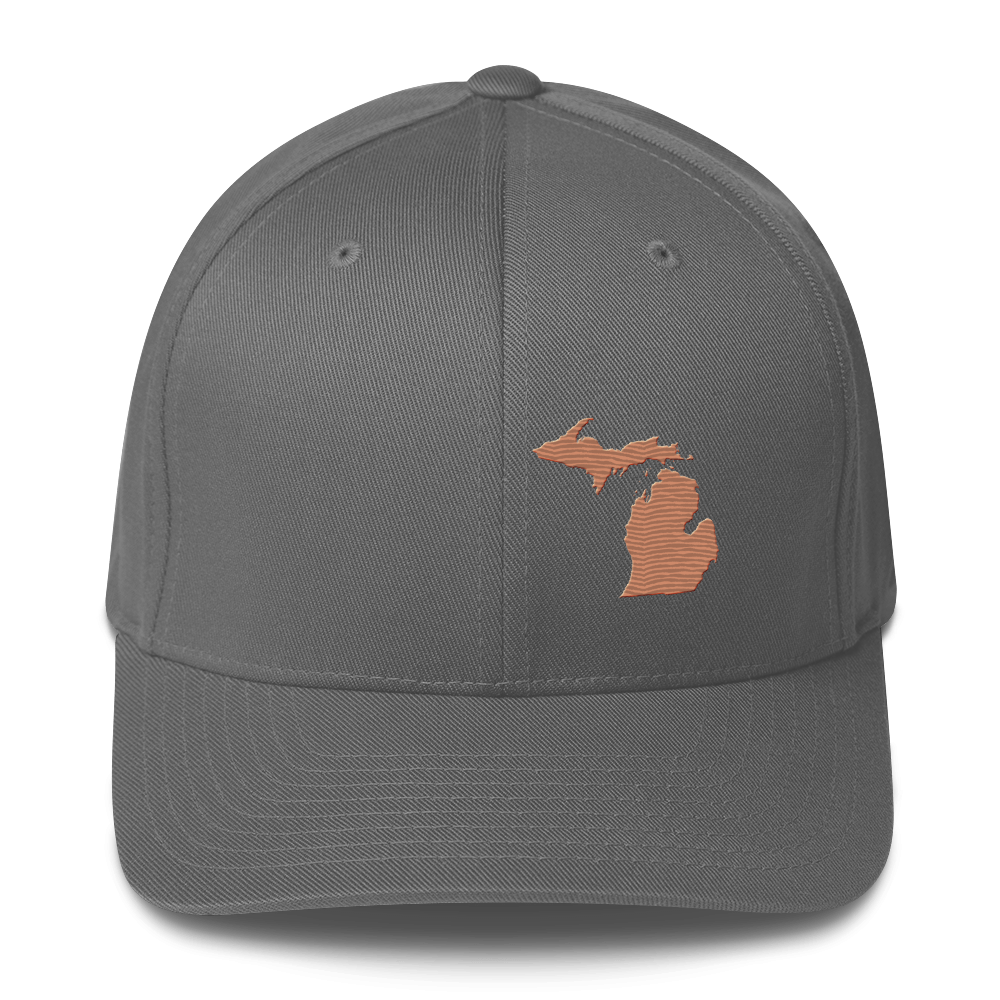 Michigan Fitted Baseball Cap | Copper Outline