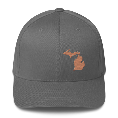 Michigan Fitted Baseball Cap | Copper Outline