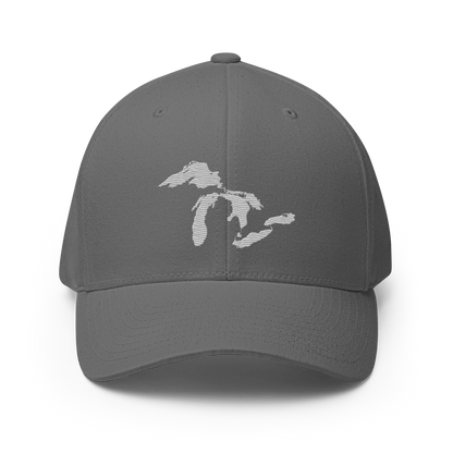 Great Lakes Fitted Baseball Cap | Platinum