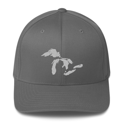 Great Lakes Fitted Baseball Cap | Platinum