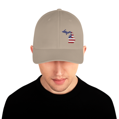 Michigan Fitted Baseball Cap (Patriot Edition)