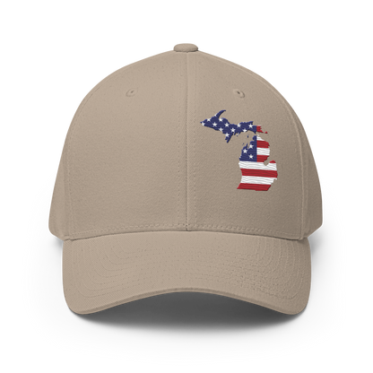 Michigan Fitted Baseball Cap (Patriot Edition)