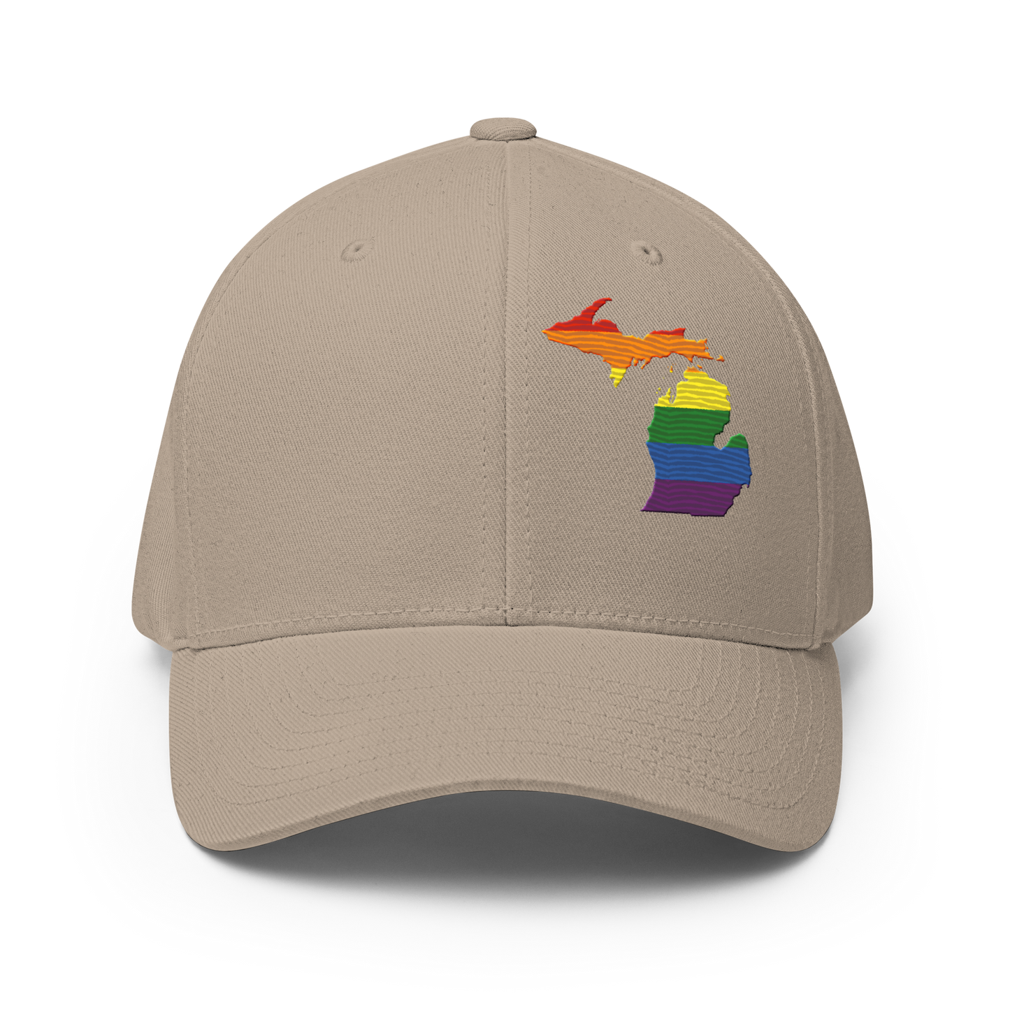 Michigan Fitted Baseball Cap (Rainbow Pride Edition)