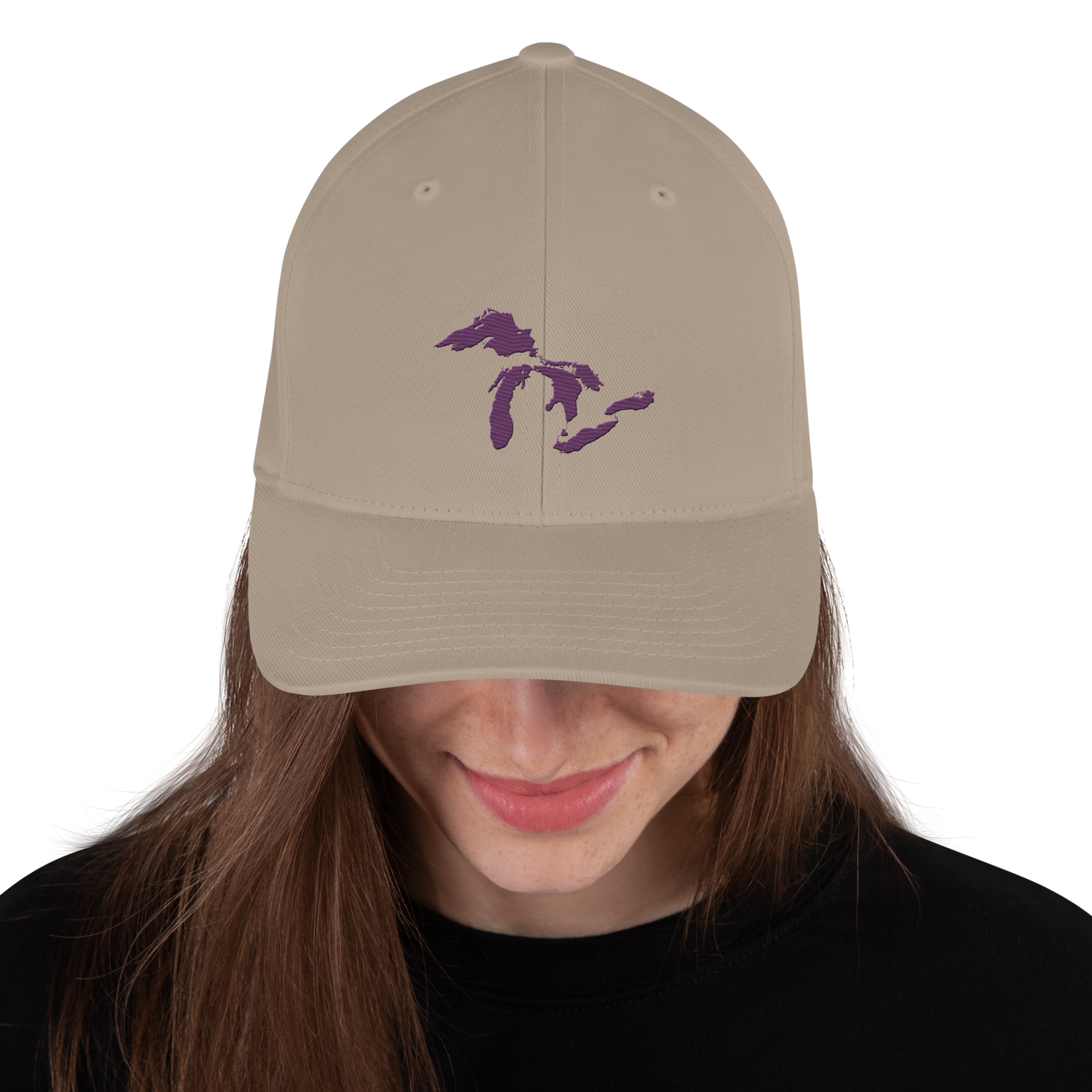 Great Lakes Fitted Baseball Cap (Plum)