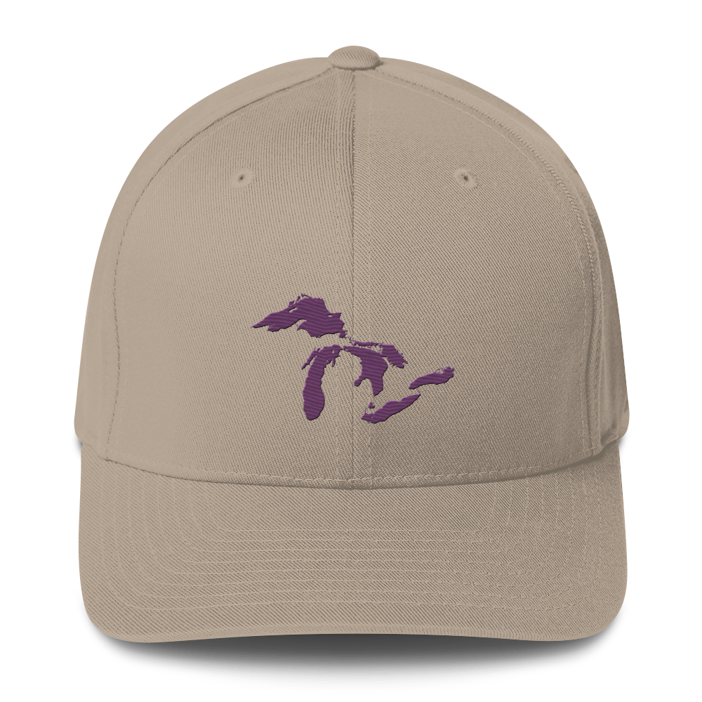 Great Lakes Fitted Baseball Cap (Plum)