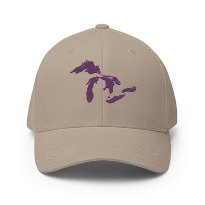 Great Lakes Fitted Baseball Cap (Plum)