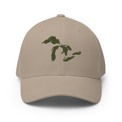 Great Lakes Fitted Baseball Cap (Army Green)