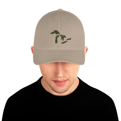 Great Lakes Fitted Baseball Cap (Army Green)