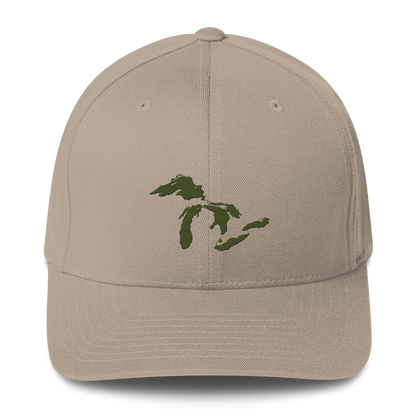 Great Lakes Fitted Baseball Cap (Army Green)