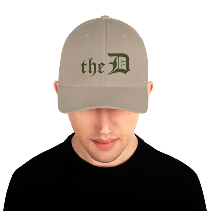 Detroit 'The D' Fitted Baseball Cap | Army Green