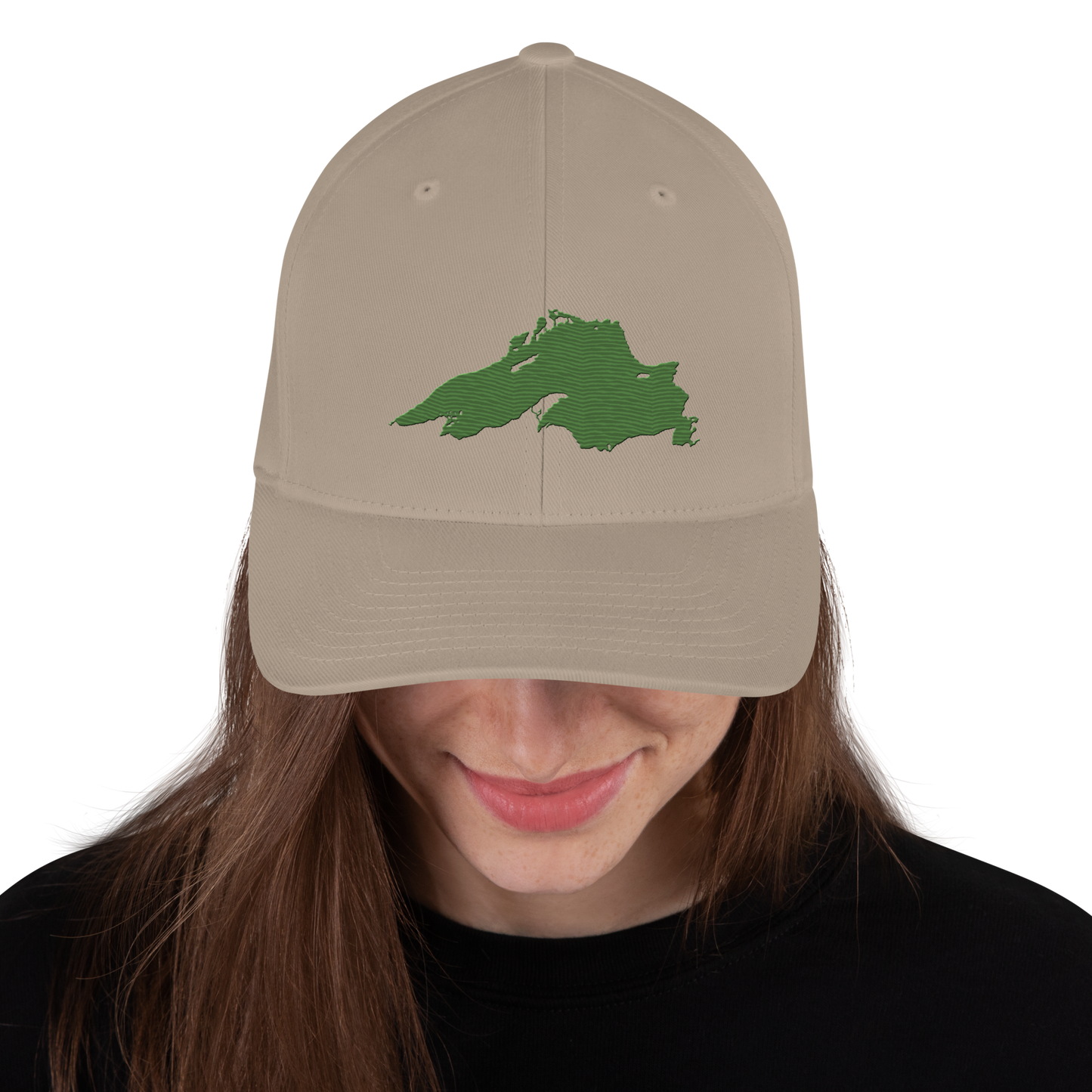 Lake Superior Fitted Baseball Cap | Pine Green