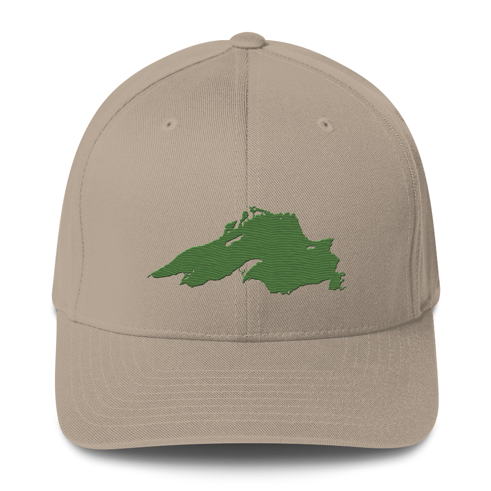 Lake Superior Fitted Baseball Cap | Pine Green