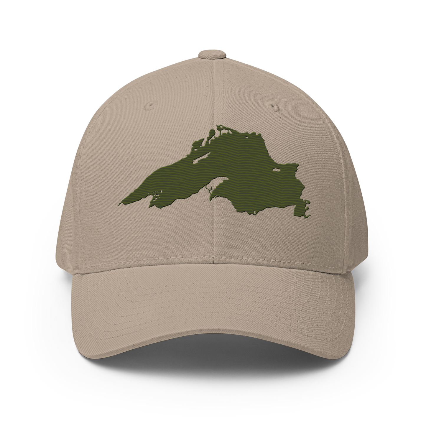 Lake Superior Fitted Baseball Cap | Army Green