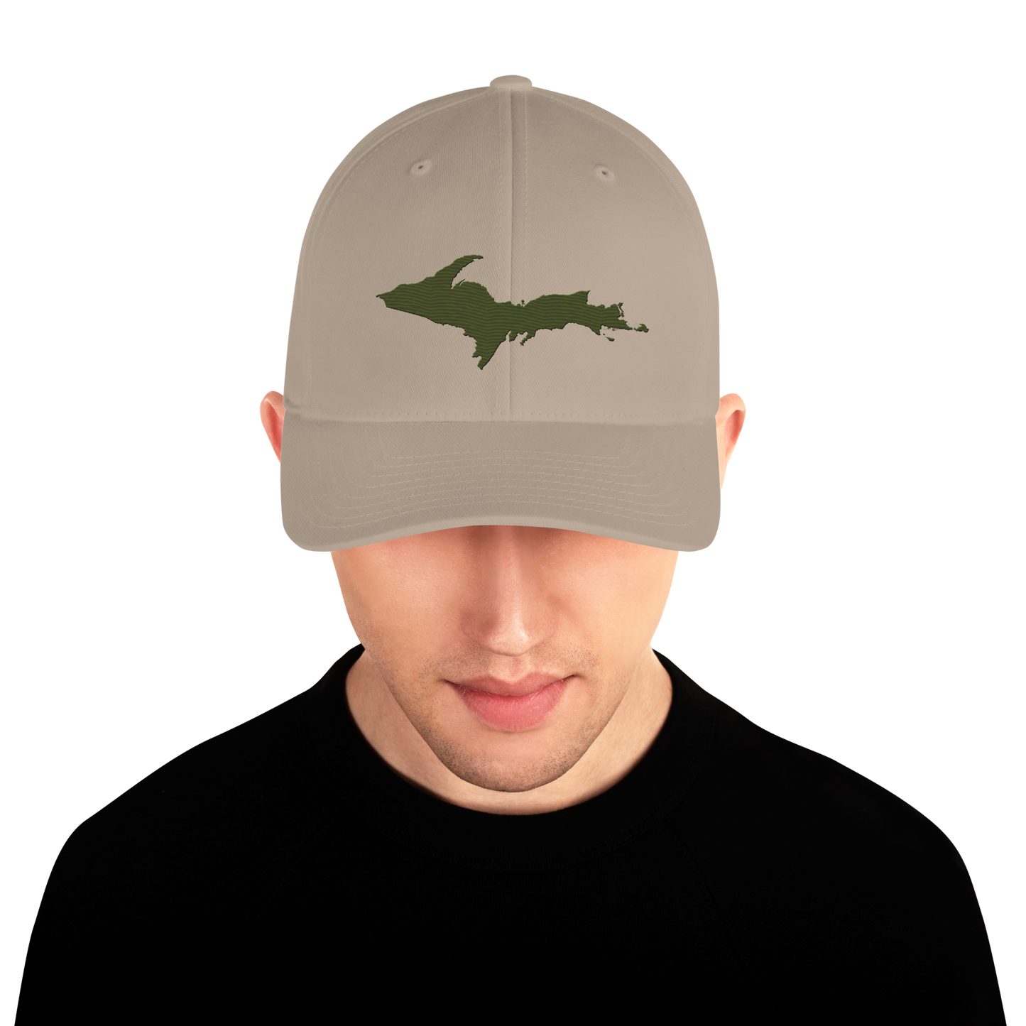 Upper Peninsula Fitted Baseball Cap | Army Green