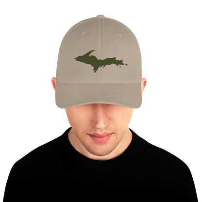 Upper Peninsula Fitted Baseball Cap | Army Green