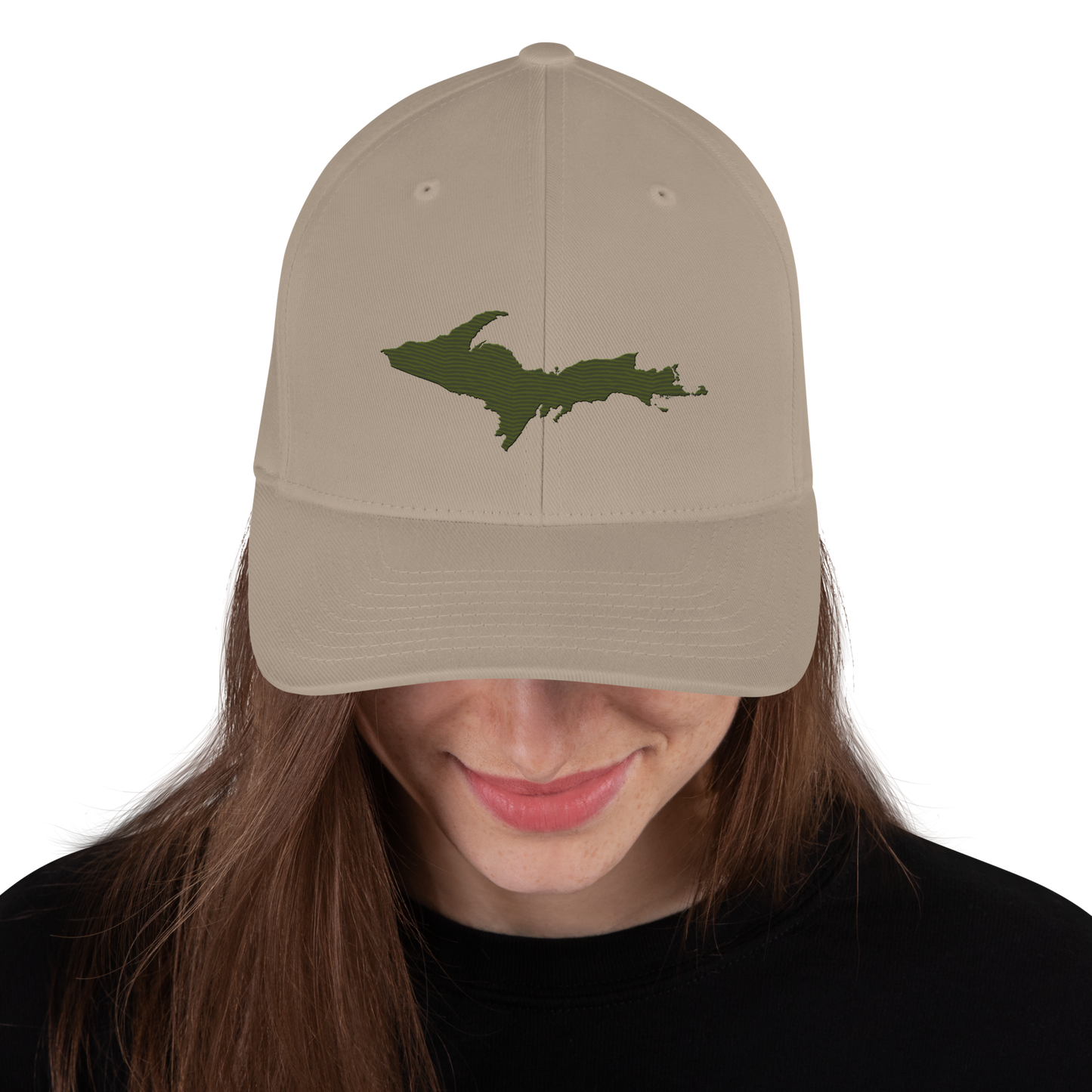 Upper Peninsula Fitted Baseball Cap | Army Green