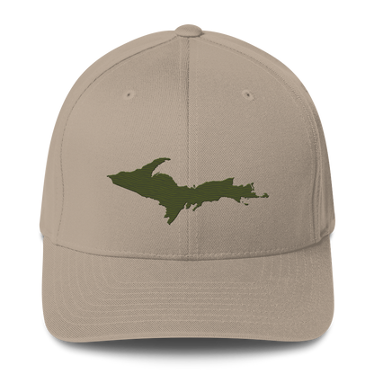 Upper Peninsula Fitted Baseball Cap | Army Green