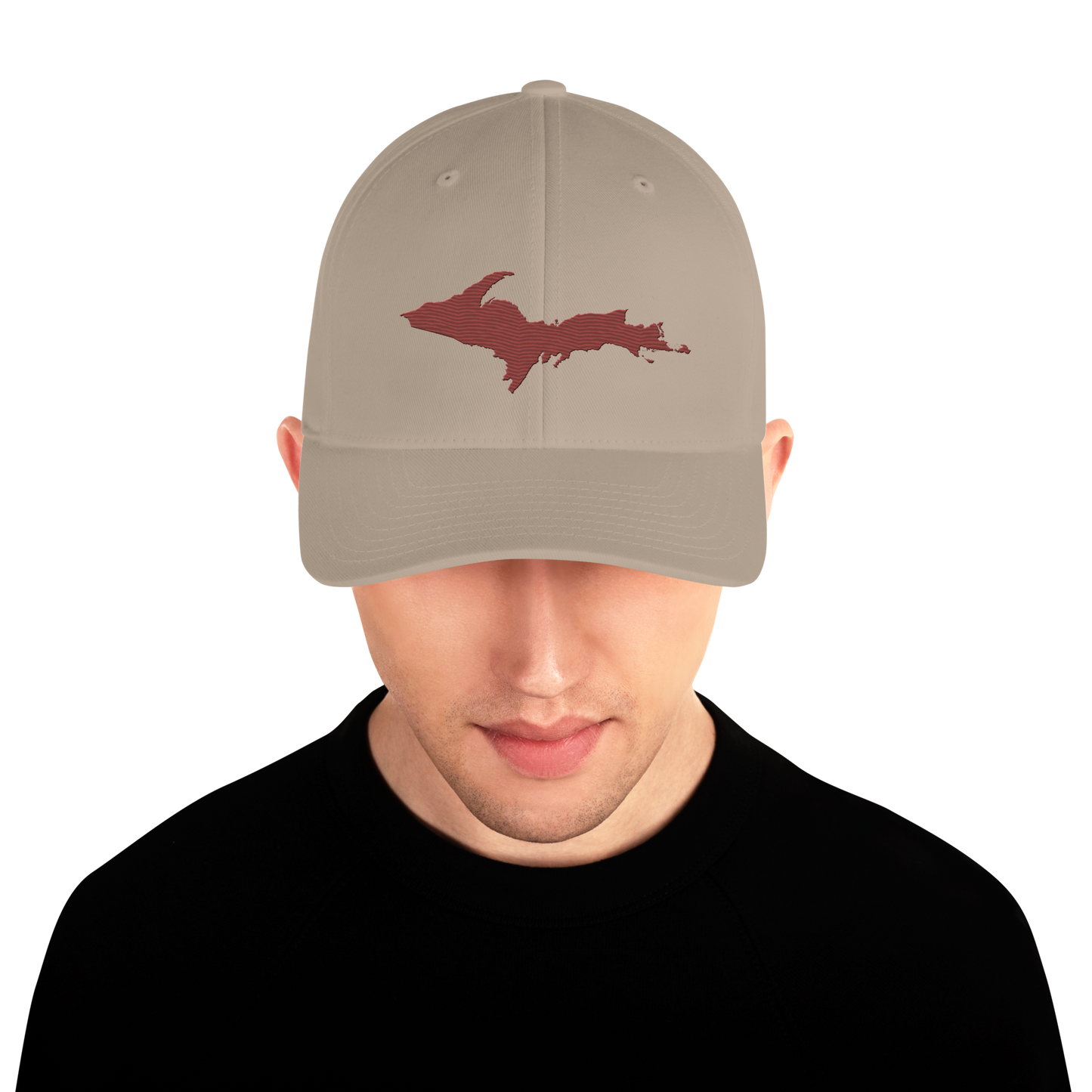 Upper Peninsula Fitted Baseball Cap | Ore Dock Red