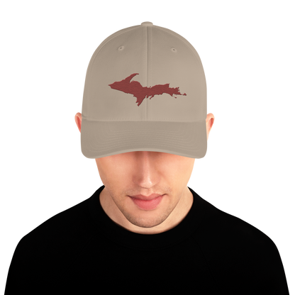 Upper Peninsula Fitted Baseball Cap | Ore Dock Red