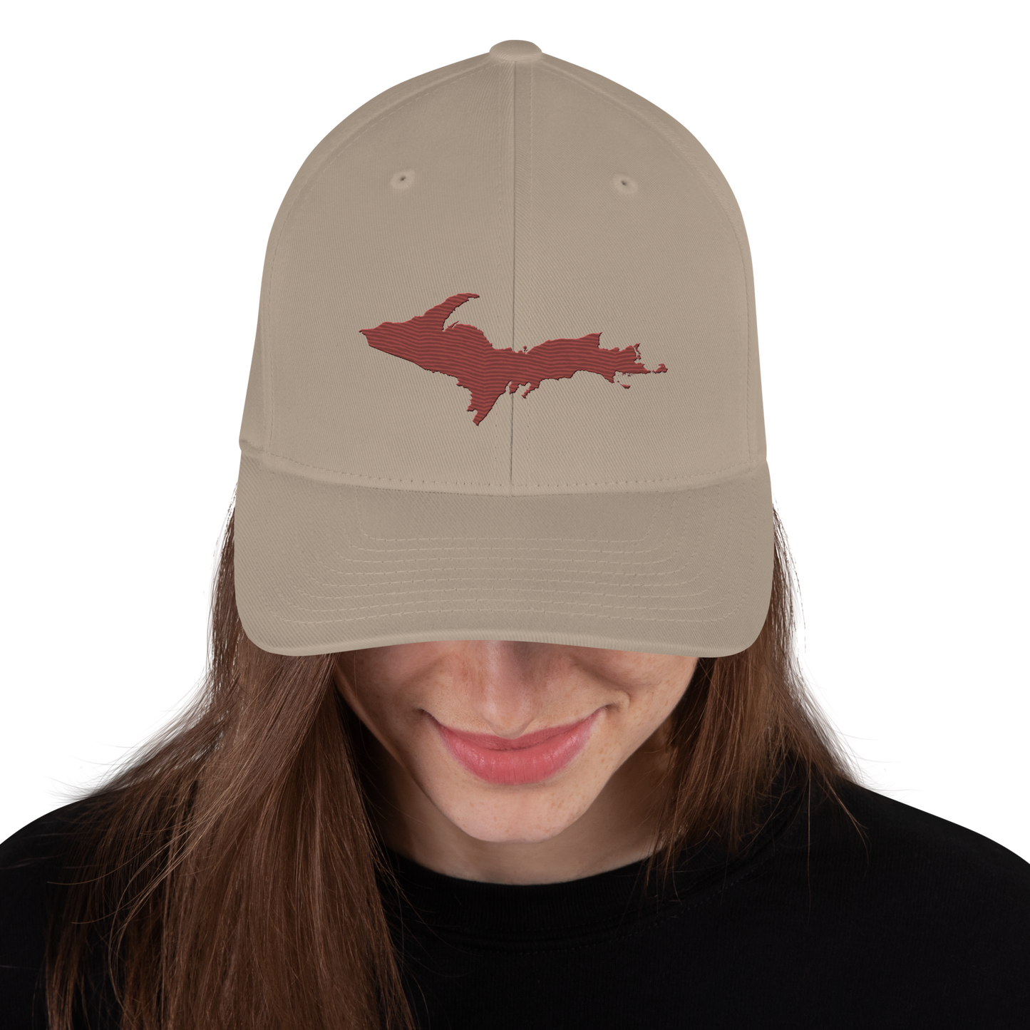 Upper Peninsula Fitted Baseball Cap | Ore Dock Red