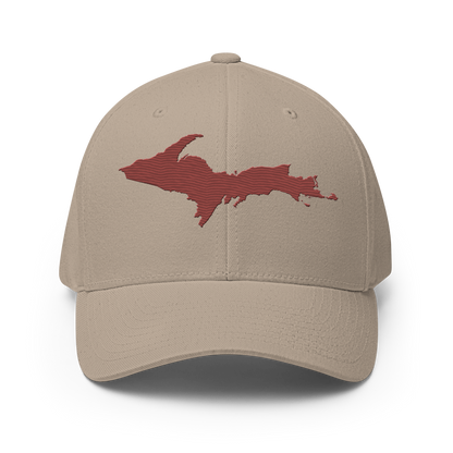 Upper Peninsula Fitted Baseball Cap | Ore Dock Red