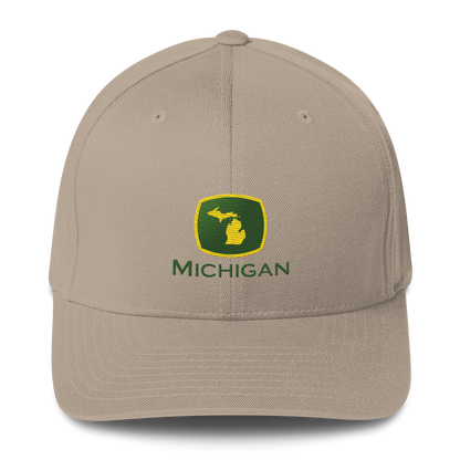 'Michigan' Fitted Baseball Cap | Tractor Parody