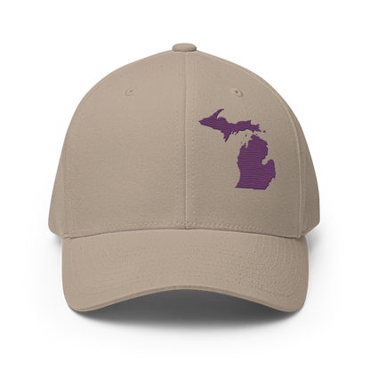 Michigan Fitted Baseball Cap | Plum Outline