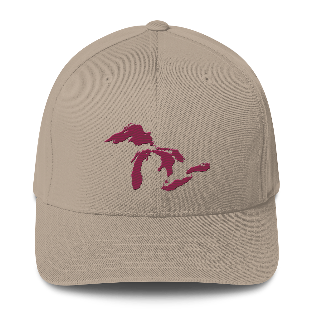 Great Lakes Fitted Baseball Cap | Ruby Red