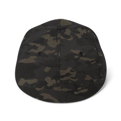 Michigan Camo Fitted Cap | Safety Orange Outline