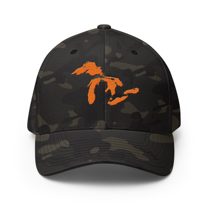 Great Lakes Fitted Camo Cap | Safety Orange