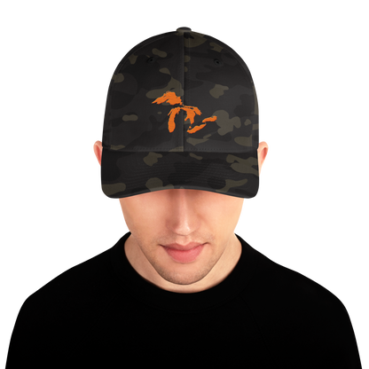 Great Lakes Fitted Camo Cap | Safety Orange