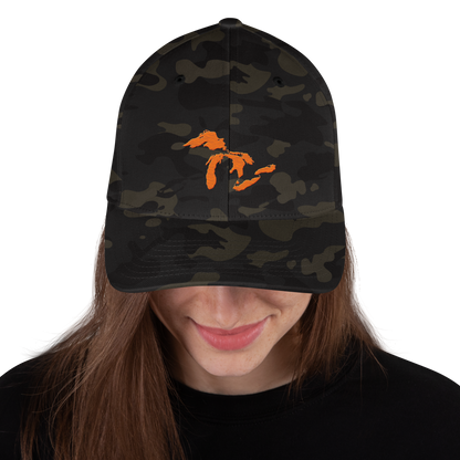 Great Lakes Fitted Camo Cap | Safety Orange