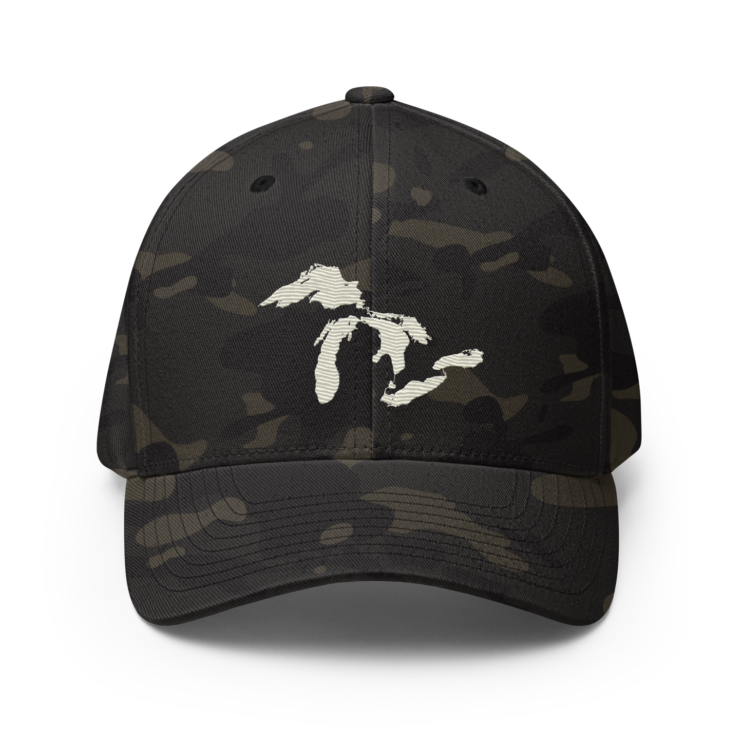 Great Lakes Fitted Camo Cap | Ivory White