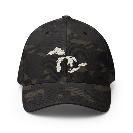 Great Lakes Fitted Camo Cap | Ivory White