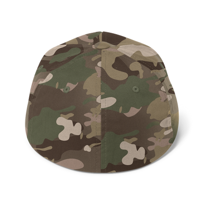 Lake Superior Fitted Camo Cap | Safety Orange