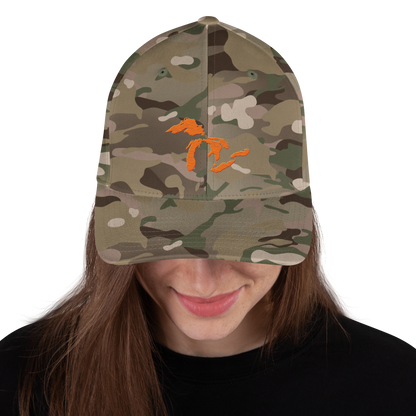 Great Lakes Fitted Camo Cap | Safety Orange
