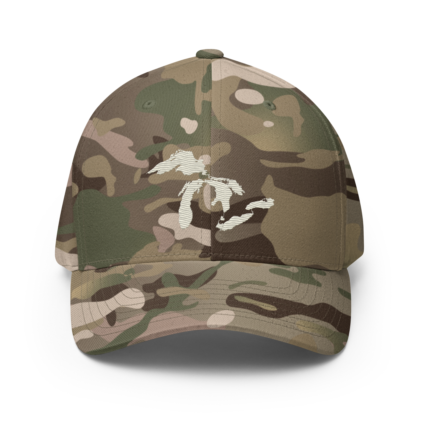 Great Lakes Fitted Camo Cap | Ivory White