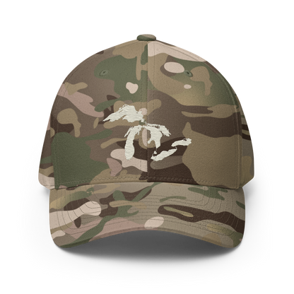 Great Lakes Fitted Camo Cap | Ivory White