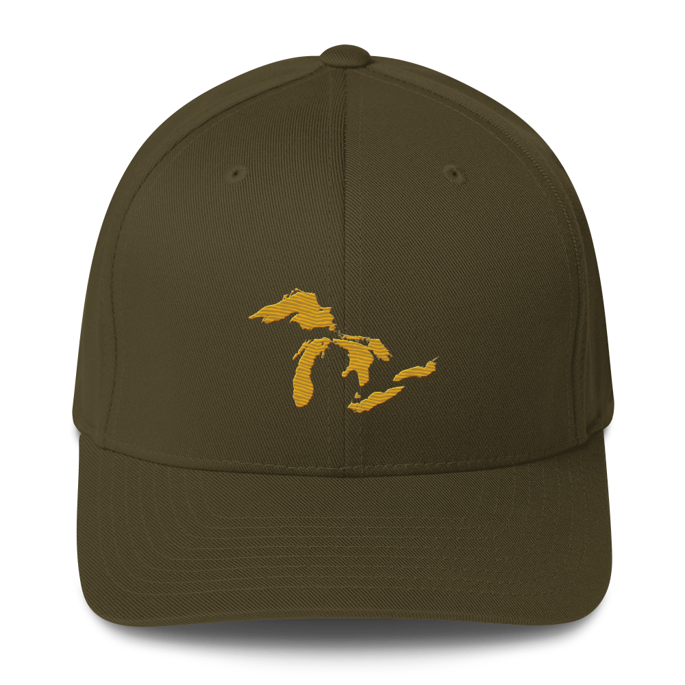 Great Lakes Fitted Baseball Cap (Gold)