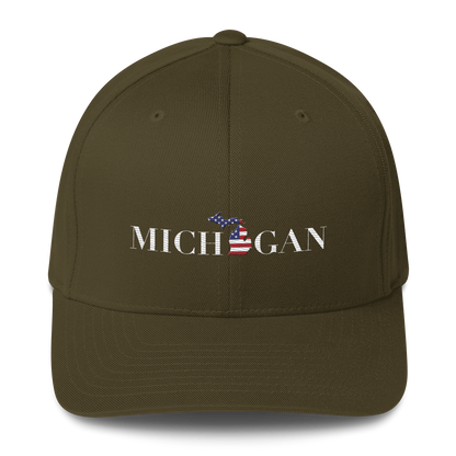 'Michigan' Fitted Baseball Cap (Didone Patriot Edition)