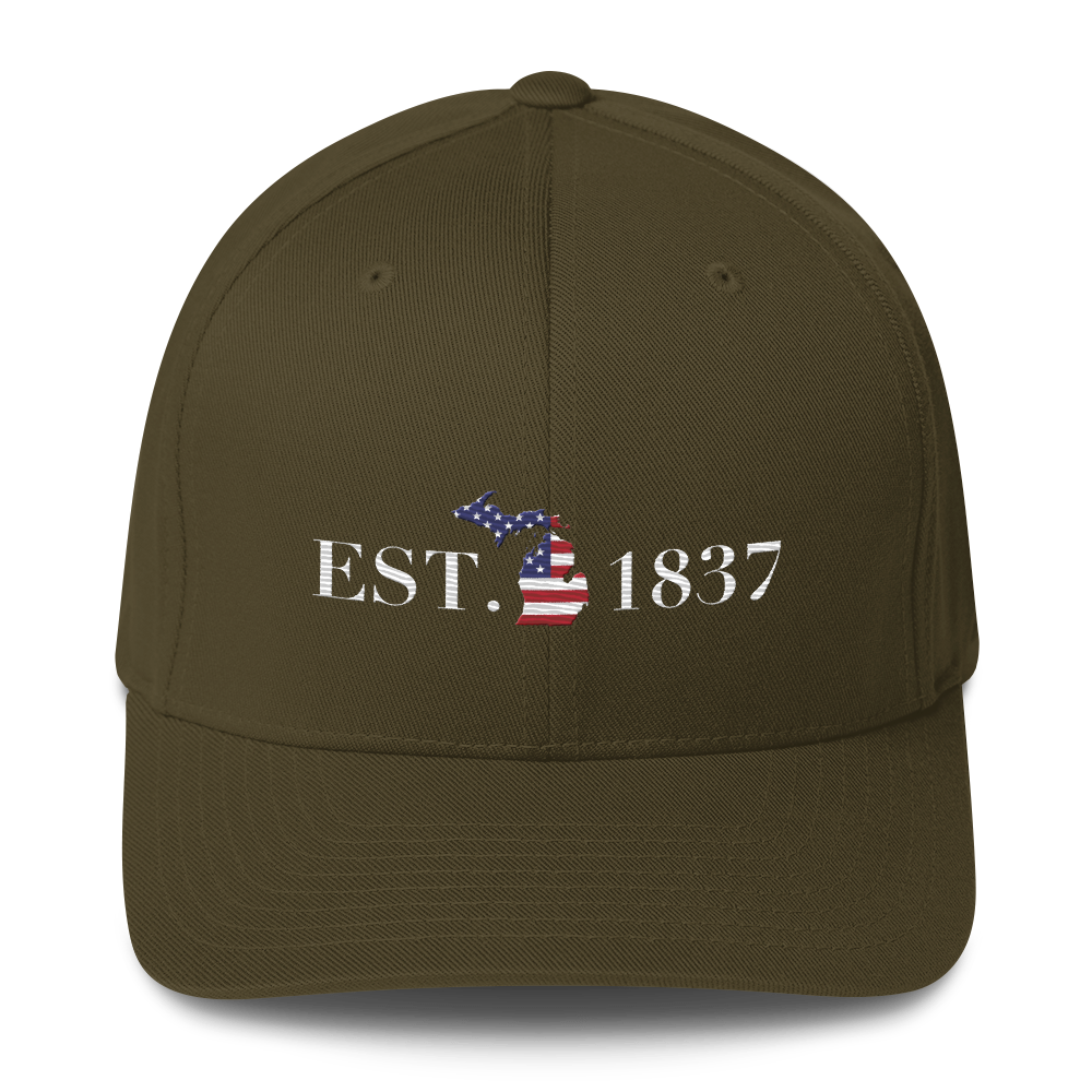 Michigan 'EST. 1837' Fitted Baseball Cap (Patriot Edition)