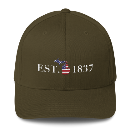 Michigan 'EST. 1837' Fitted Baseball Cap (Patriot Edition)