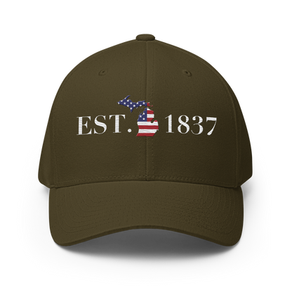 Michigan 'EST. 1837' Fitted Baseball Cap (Patriot Edition)