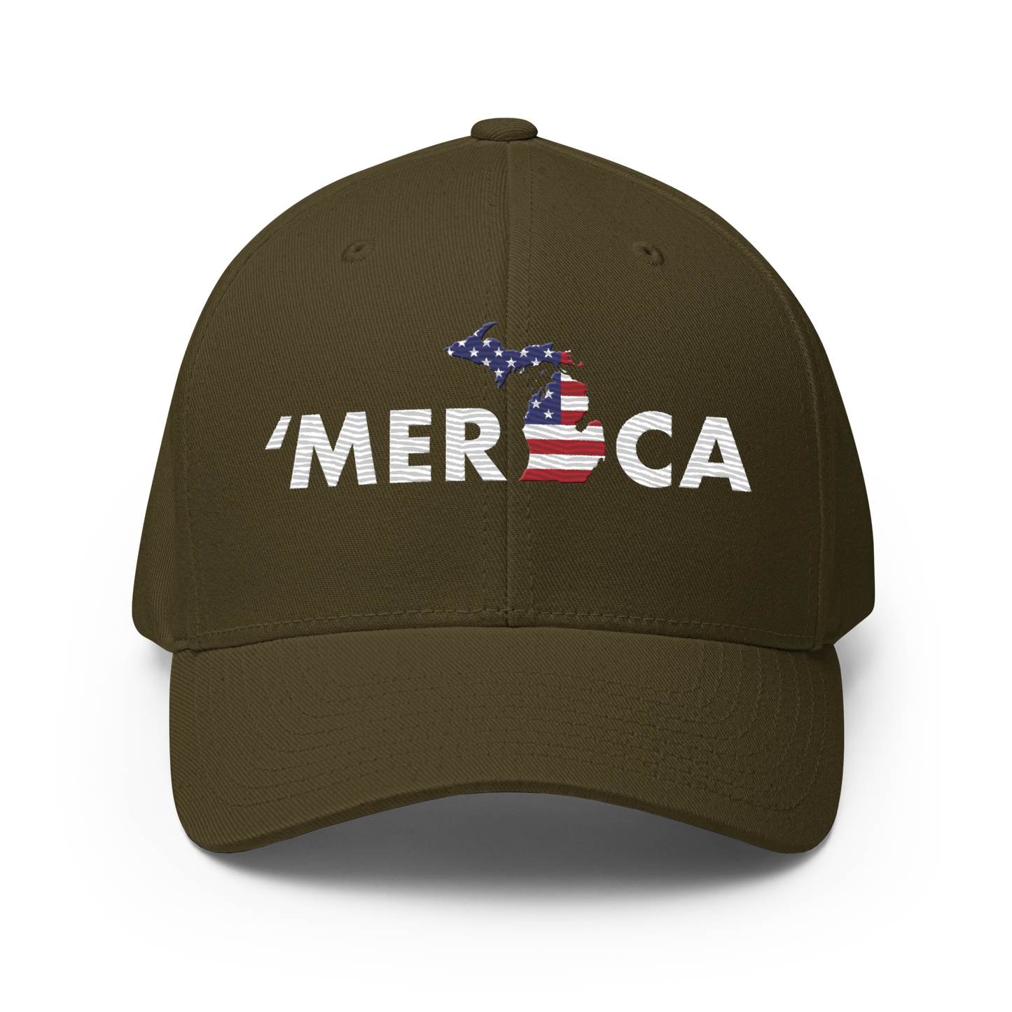 Michigan 'Merica' Fitted Baseball Cap