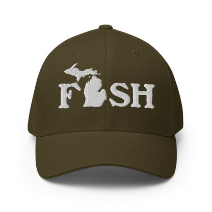 Michigan 'Fish' Fitted Baseball Cap