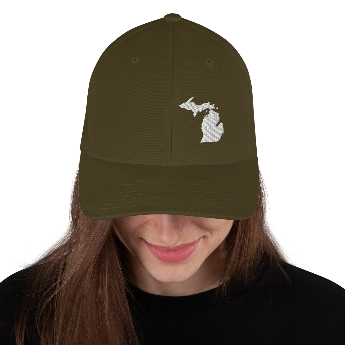 Michigan Fitted Baseball Cap (MI Outline)