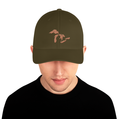 Great Lakes Fitted Baseball Cap (Copper)