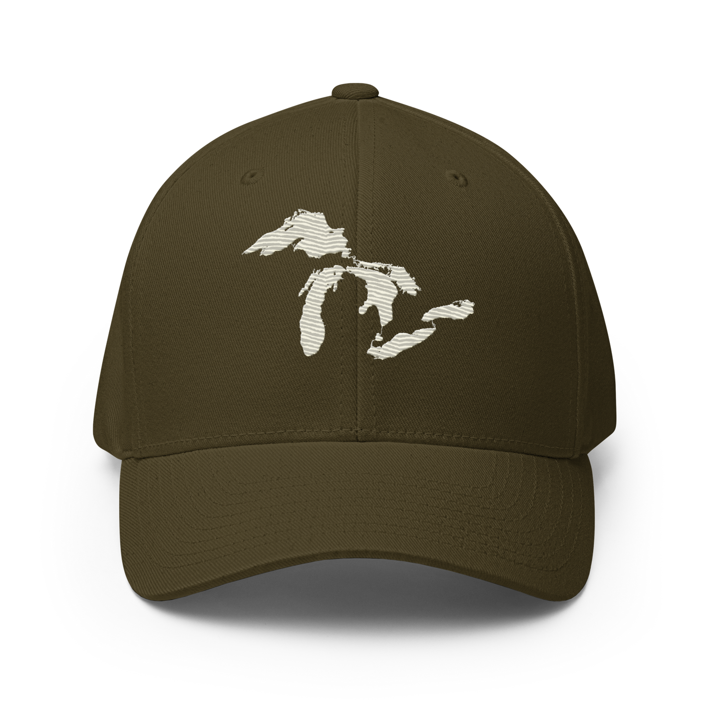 Great Lakes Fitted Baseball Cap (Ivory White)