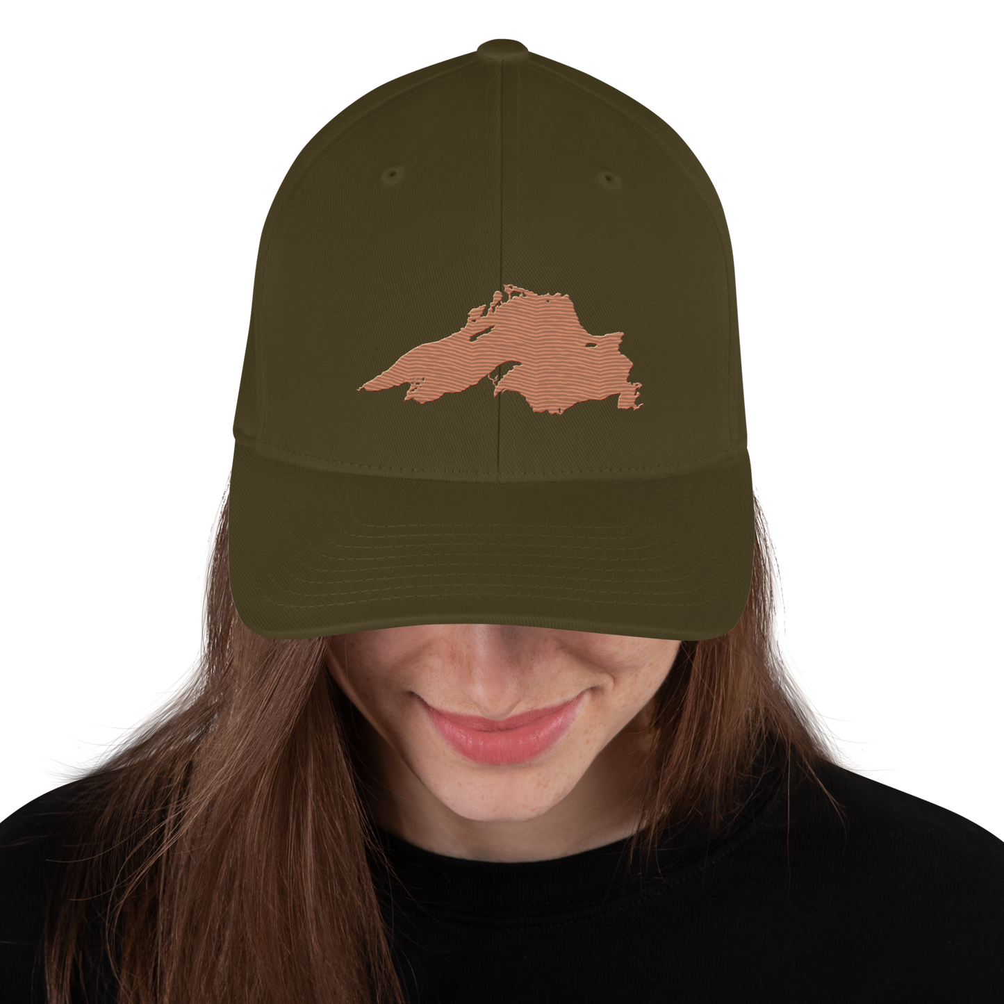 Lake Superior Fitted Baseball Cap | Copper