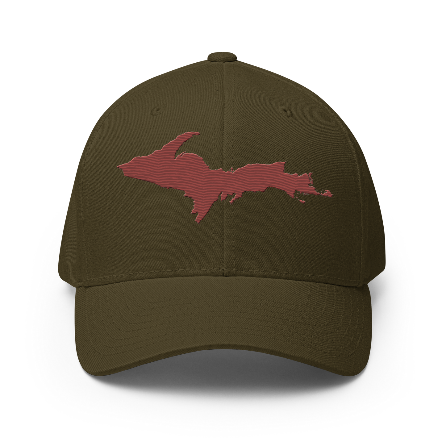 Upper Peninsula Fitted Baseball Cap | Ore Dock Red